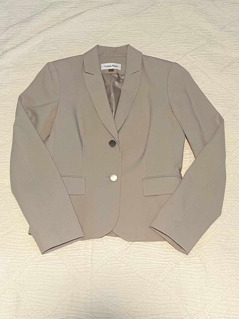 Calvin Klein Khaki Skirt Suit (2 Jackets/Blazers)